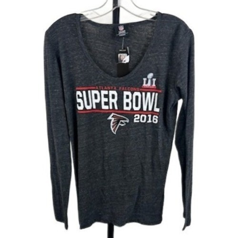 NFL Atlanta Falcons Shirt Women's Size Medium Super Bowl LI 2016 Long Sleeve